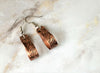 Copper Tooled Hoop Earrings