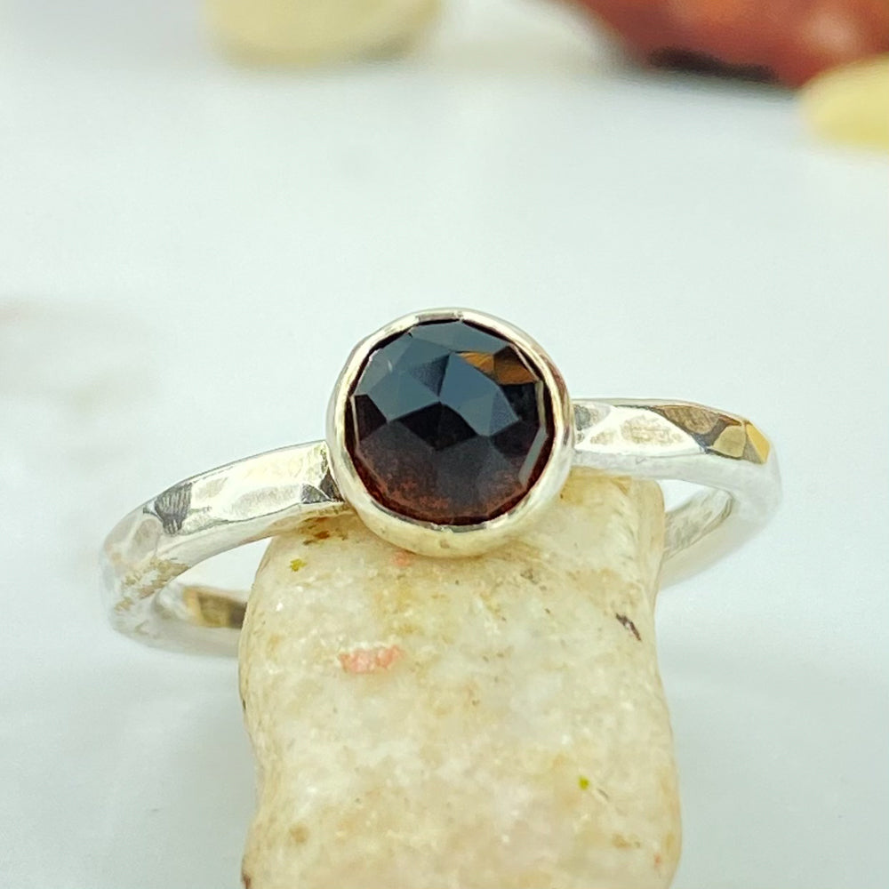 Rose Cut smokey quarts Ring