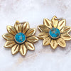 Turquoise Sunflower necklace