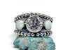 Opal western wedding ring