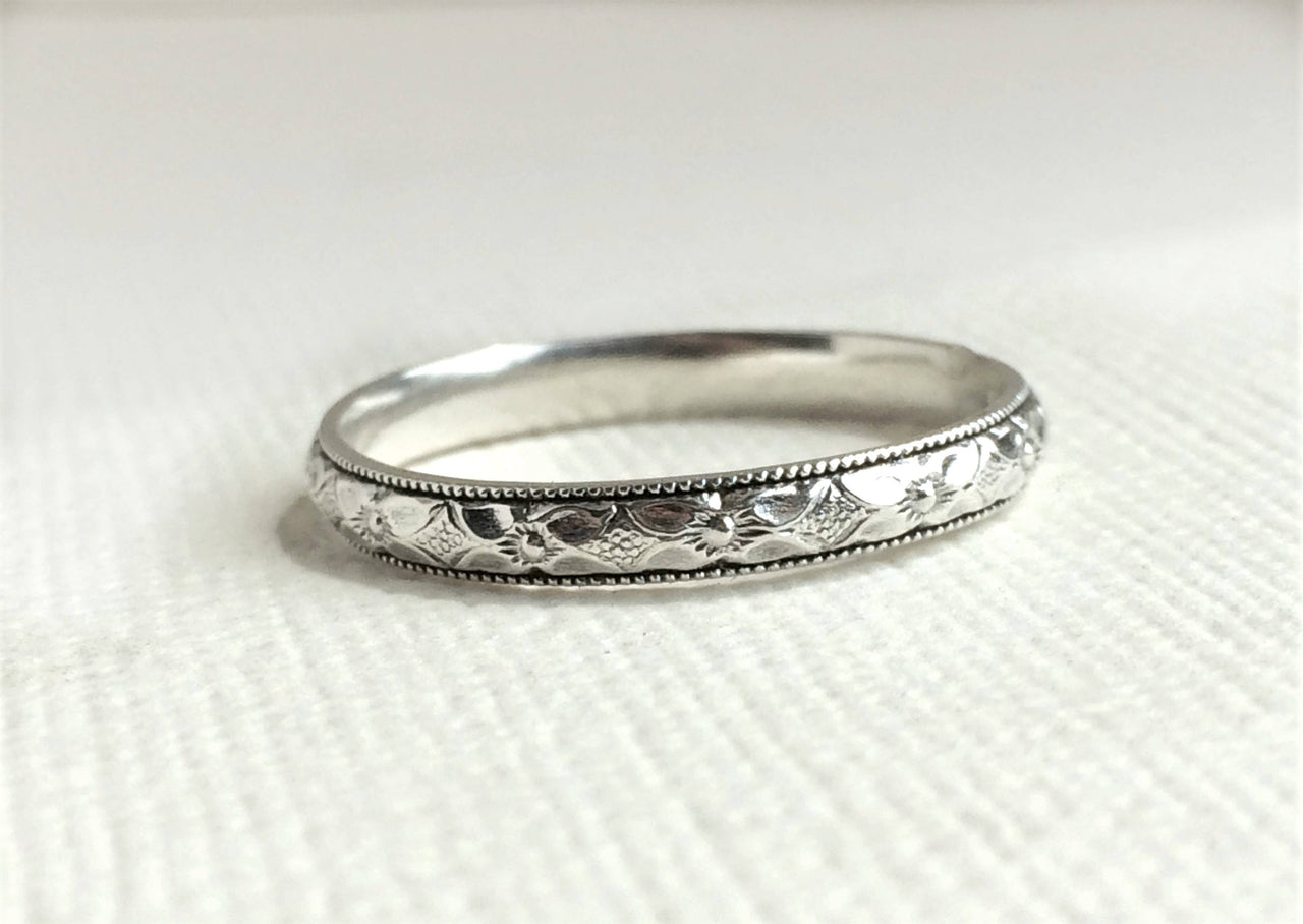 Diamond Floral Stacking Ring