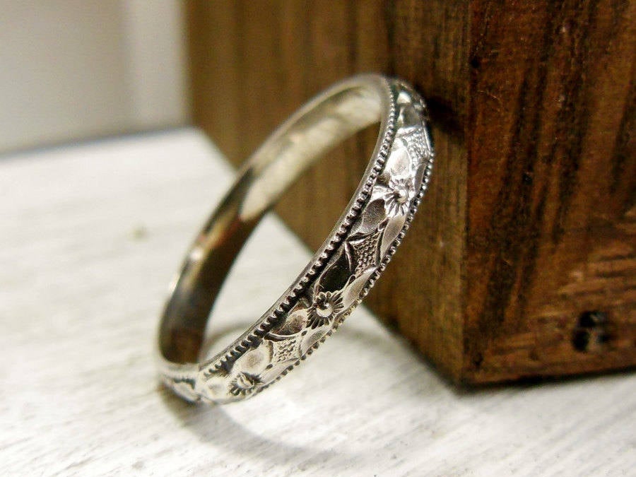 Diamond Floral Stacking Ring