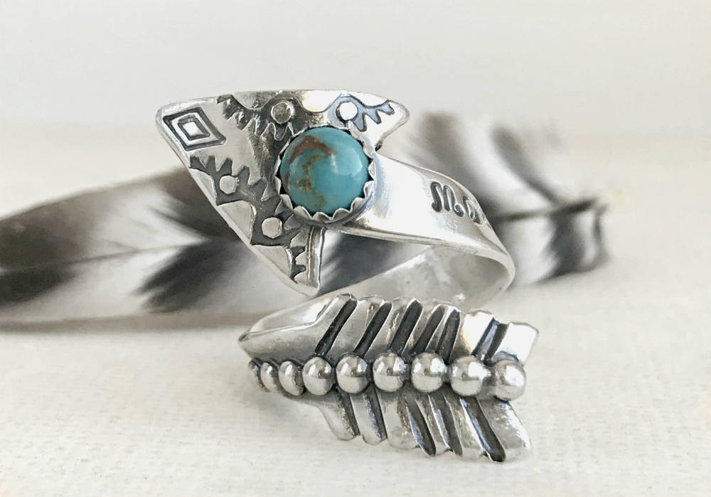 handmade arrow ring