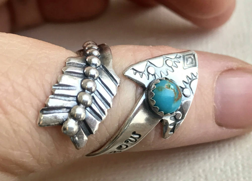 sterling silver arrow ring