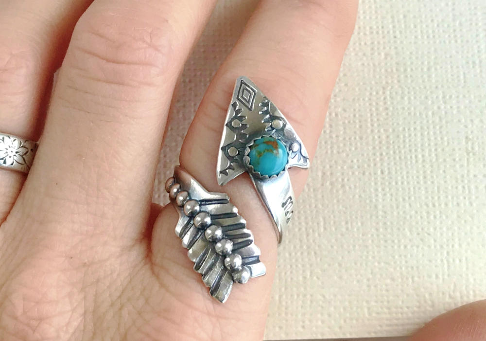 adjustable arrow ring for women