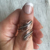 Feather Wrap Ring Copper or Silver