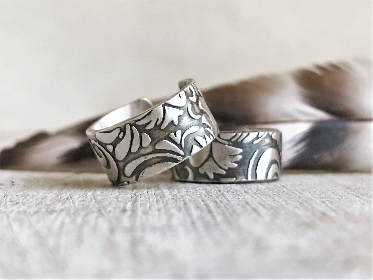 Ear Cuff Tooled Leather