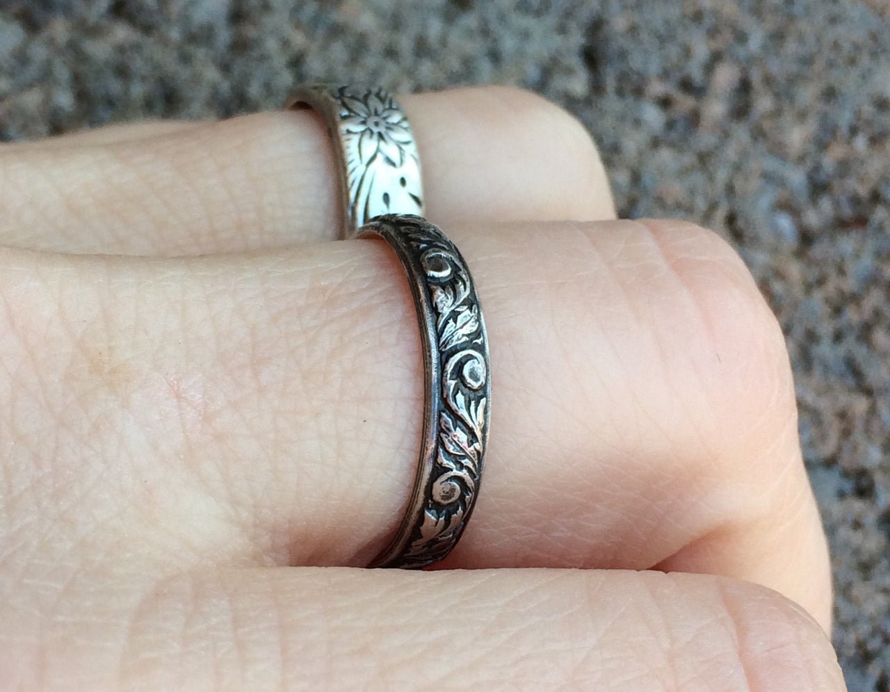 Filigree Personalized Engrave-able Ring