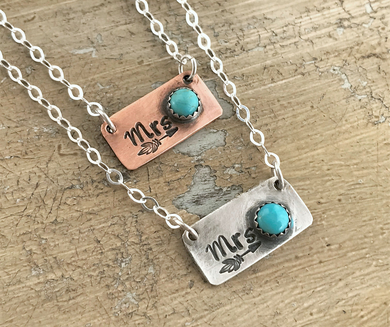 Personalized Initial necklace Mrs. Necklace