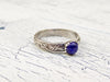 Floral lapis Lazuli Ring