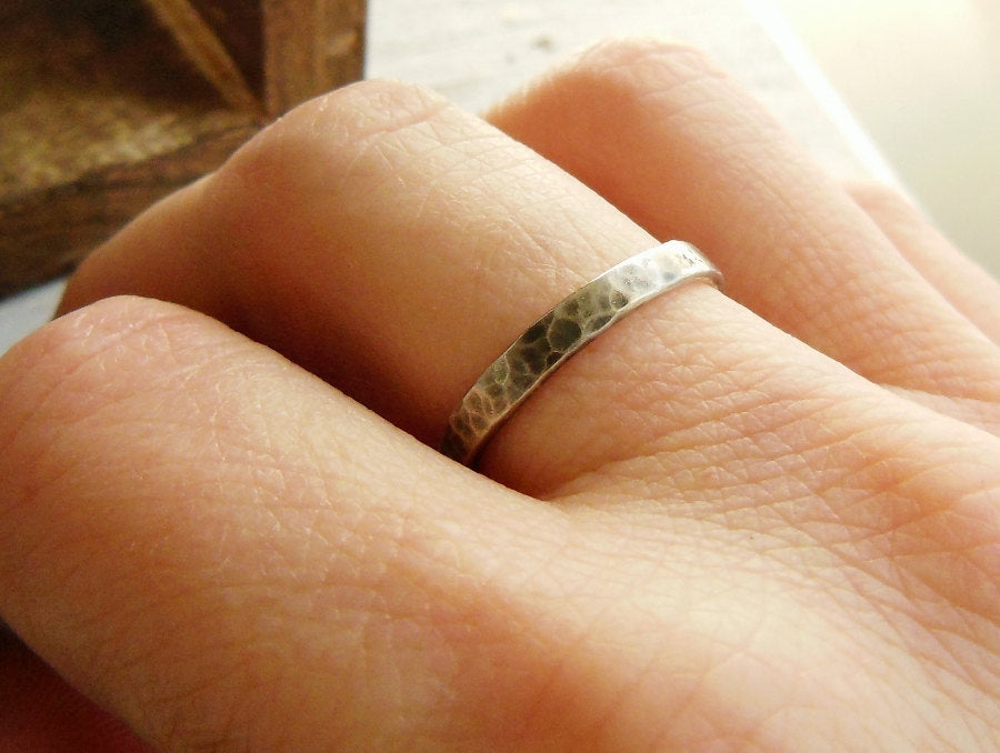 Hammered Sterling Silver Ring