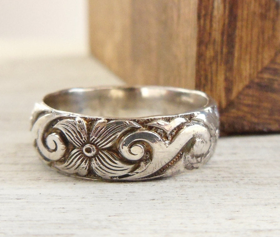 Wide Floral Band