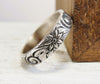 Silver Floral Ring Personalized