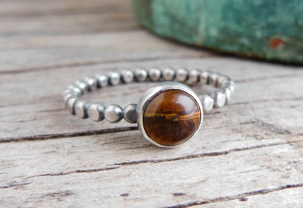 Tiger Eye Stacking Ring