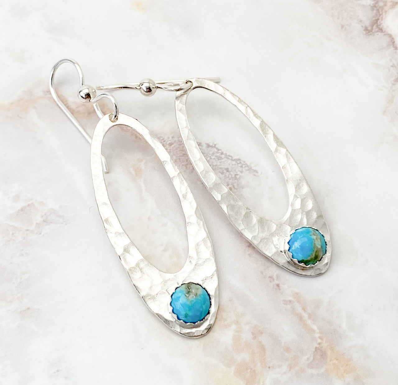 Oval Turquoise Earrings