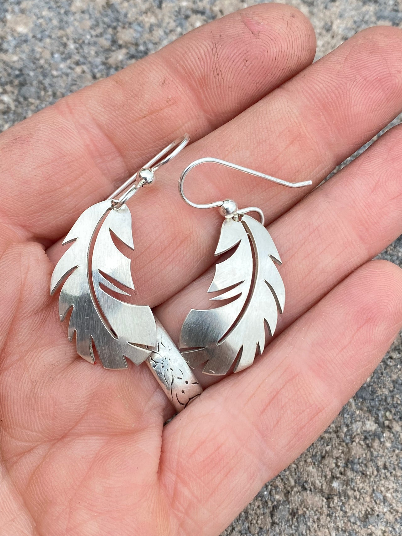 Feather earrings