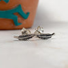 Tiny Feather Stud Earrings